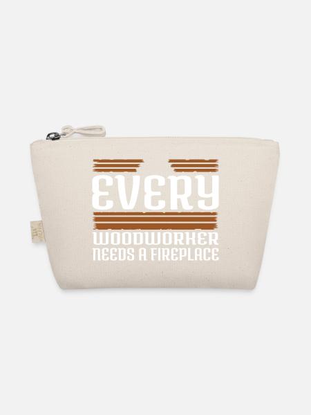 logging carpenter baby and toddler shirts - Bio-Täschchen - Natur - Vorne