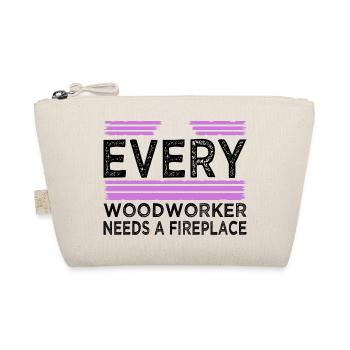 happy cool logging lumberjackwoodworking - Bio-Täschchen - Natur - Vorne