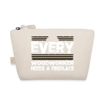 funshirt joke chainsaw grab present idea present present - Organic Pouch - nature - Front