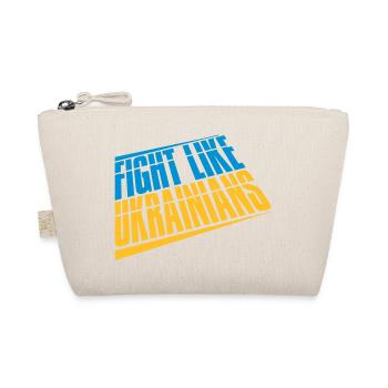 fight like ukrainians quote - Organic Pouch - nature - Front