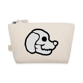Dogs Skull Halloween Skeleton - Organic Pouch - nature - Front
