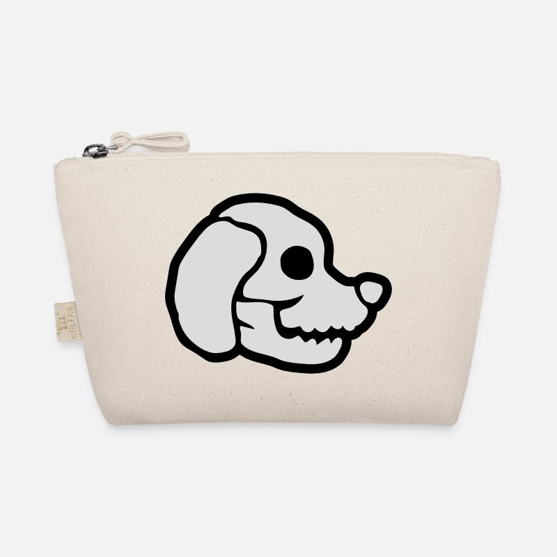 Dogs Skull Halloween Skeleton Organic Pouch