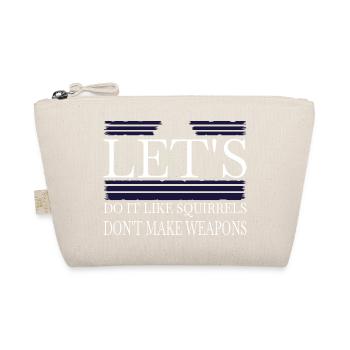 hippy jokes anti war peace sign gift idea - Organic Pouch - nature - Front