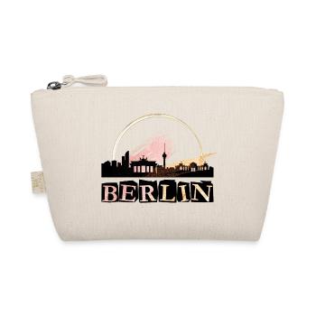 Berlin Deutschland Stadt Skyline Schrift Gold - Bio-Täschchen - Natur - Vorne