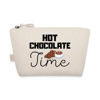 Cute winter quotes - hot chocolate time - Organic Pouch - nature - Front