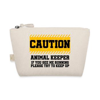 Caution Animal Keeper If You See Me Running Zoolog - Bio-Täschchen - Natur - Vorne