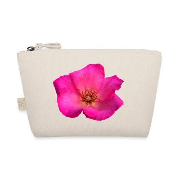 Hyper-realistic fuschia pink hand-drawn with a marker - Organic Pouch - nature - Front