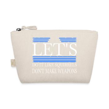 peace sign gift idea funny quote bird funky - Bio-Täschchen - Natur - Vorne