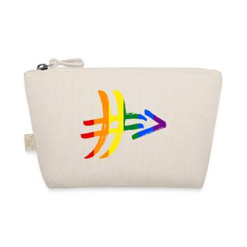 Regenbogen Diversität Toleranz Vielfalt Hashtag # - Bio-Täschchen - Natur - Vorne