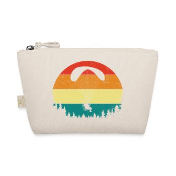 Retro Graphic Paragliding Paraglider Parachute Sky - Bio-Täschchen - Natur - Vorne