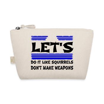 present idea geek funny quote 60s pride peace sign - Organic Pouch - nature - Front