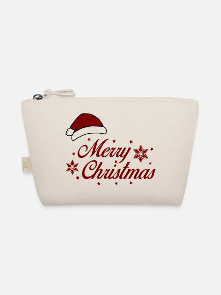 Merry Christmas - Bio-Täschchen - Natur