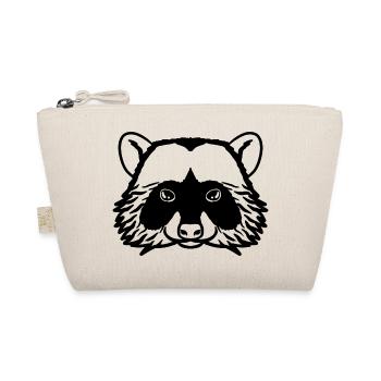 Waschbär schwarz - Bio-Täschchen - Natur - Vorne