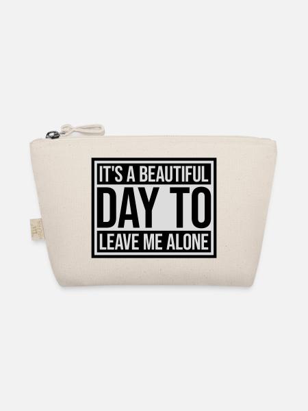 leave me alone day - Bio-Täschchen - Natur - Vorne