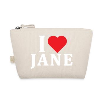 t-shirt I love Jane t-shirt Idée cadeau - Trousse biologique - nature - Devant