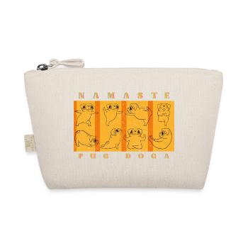 NAMASTE - Om MOPS YOGA - DOGA - Minimalistic Pug - Organic Pouch - nature - Front