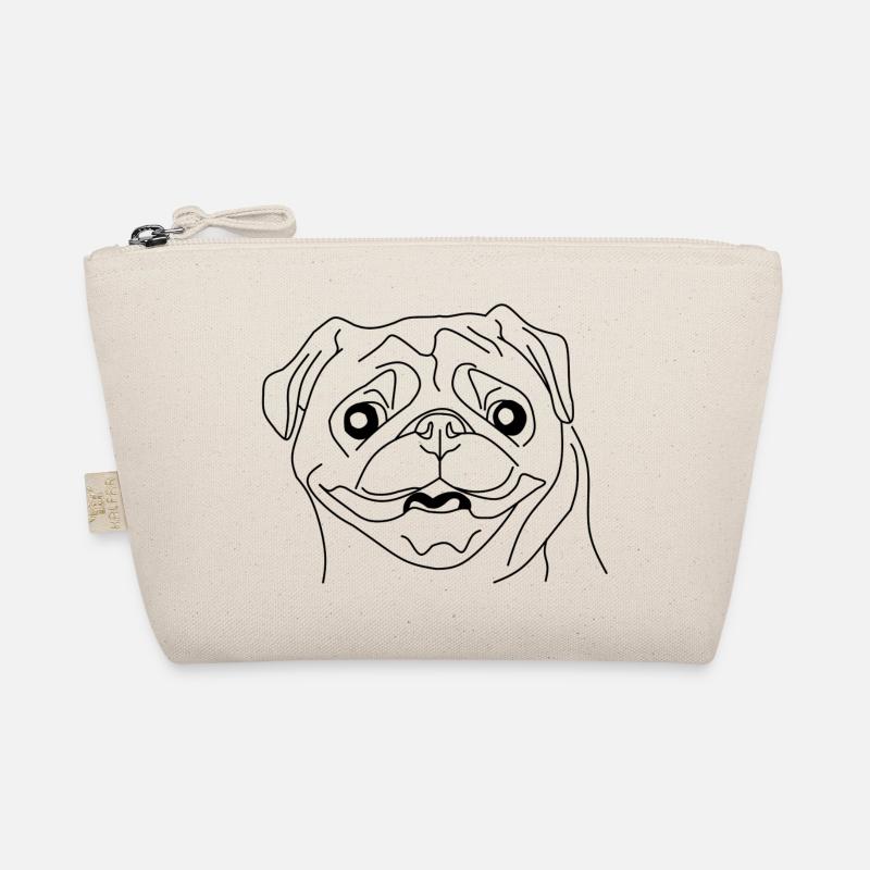 Mops Face - Der Niedliche Begleiter Bio-Täschchen