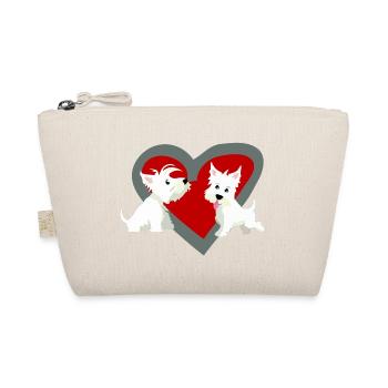 Valentine's Day loving dogs - Organic Pouch - nature - Front