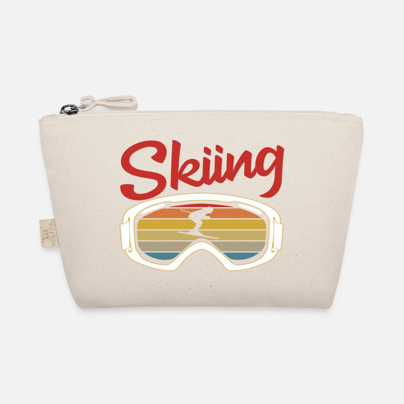 Skiing Ski Goggles Vintage Retro Organic Pouch
