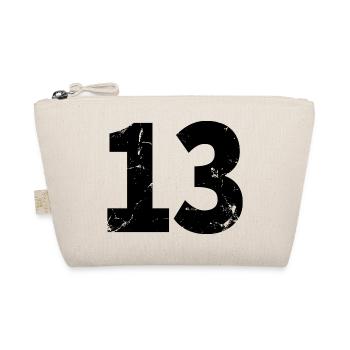 Cool Number 13 - 13 Years Old 13th Birthday Gift - Organic Pouch - nature - Front