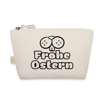 Frohe Ostern, Ostergruß, Osterdesign, Ostermotiv - Bio-Täschchen - Natur - Vorne