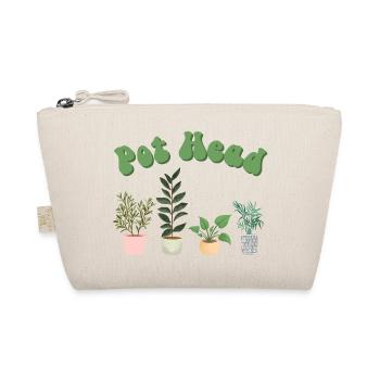 Blumentopf Pot Head lustiger Spruch Blumen Pflanze - Bio-Täschchen - Natur - Vorne