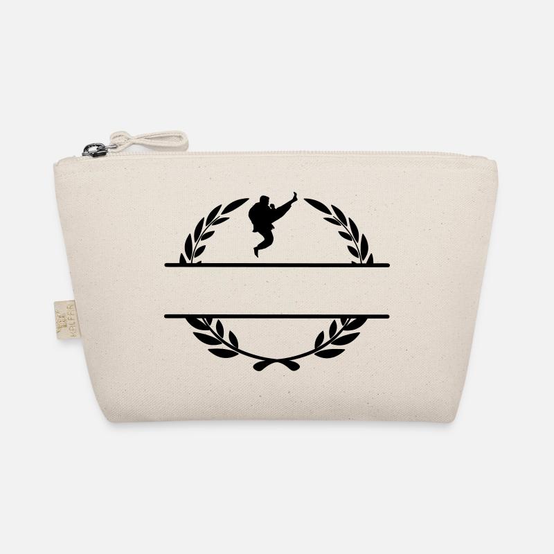 Karate oder Taekwondo gesprungener Schaufel Lorbeerkranz Bio-Täschchen