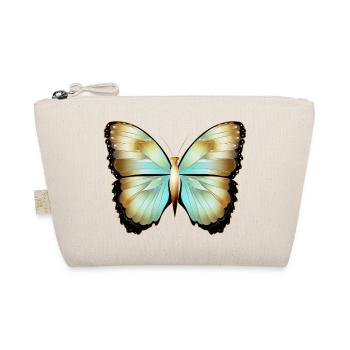hand-drawn gold shimmering butterfly - Organic Pouch - nature - Front