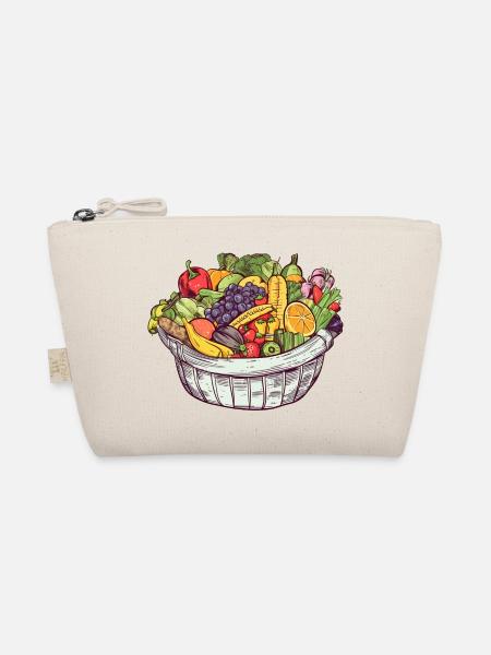 A basket filled with vegetables and fruit, transparent - Organic Pouch - nature - Front