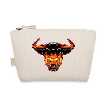 bull head cow black white cute red funny rancher bull - Organic Pouch - nature - Front