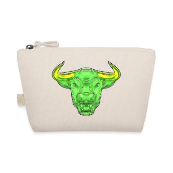 bull head cow black white cute red funny rancher bull - Organic Pouch - nature - Front