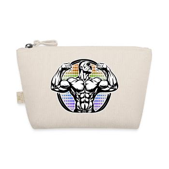 Power Figure in Rainbow Halos Bodybuilder - Organic Pouch - nature - Front