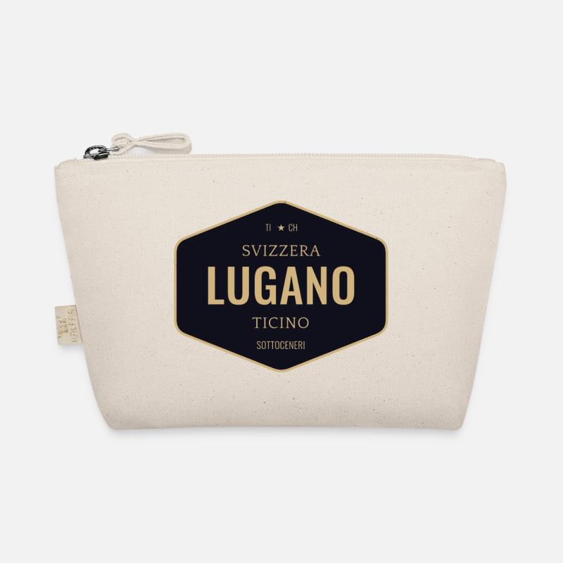 Lugano Abzeichen Gold Navy Bio-Täschchen