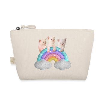 Kawai Bunte Regenbogenkatze Kätzchen Liebhaber Kätzchen - Bio-Täschchen - Natur - Vorne