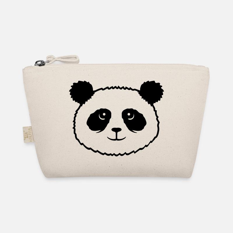 Panda Bear Face Mignon Tête Mignon Sourire Mignon Nice Trousse biologique