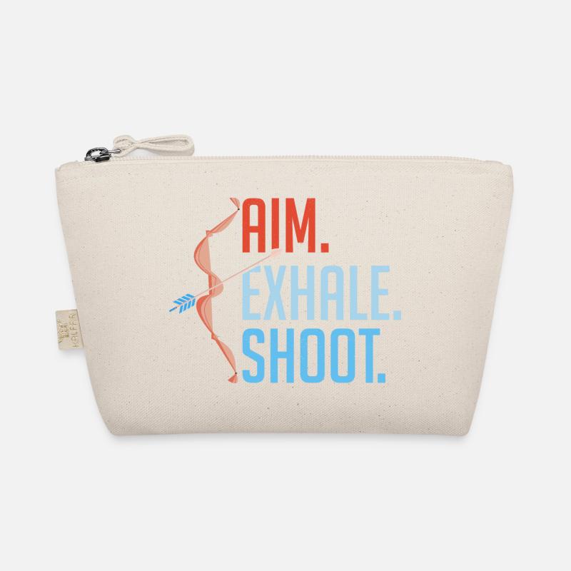 Aim Exhale Shoot. Bow & Arrows Target Archery Bio-Täschchen