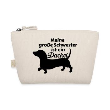 DACHSHUND MEINE GROßE SCHWESTER IST EIN DACKEL - Bio-Täschchen - Natur - Vorne