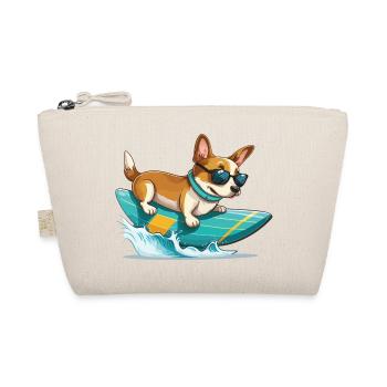 Drôle mignon Corgi Planche de surf Surf Été - Trousse biologique - nature - Devant
