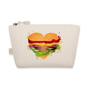 stuffed burger bun in heart shape graffiti - Organic Pouch - nature - Front