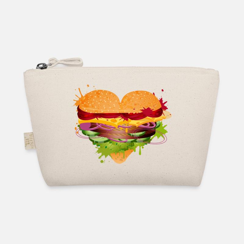 stuffed burger bun in heart shape graffiti Organic Pouch