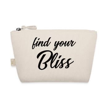 Find Your Bliss - cooles Glückseligkeit Design - Bio-Täschchen - Natur - Vorne