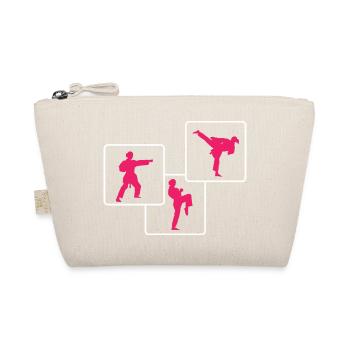 Martial Arts Girl Taekwondo Japanese Martial Arts - Organic Pouch - nature - Front