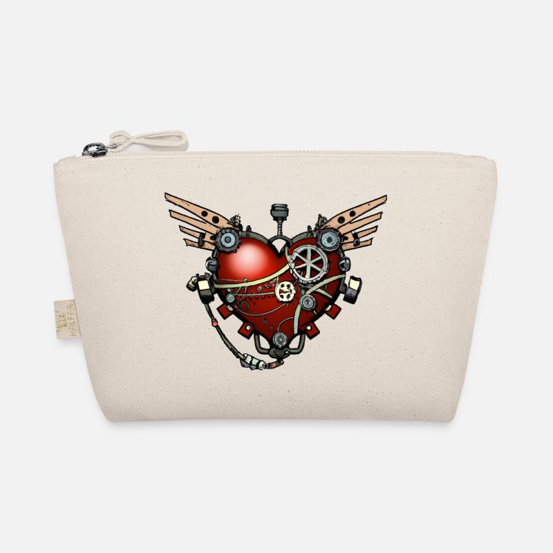Steampunk Heart Organic Pouch