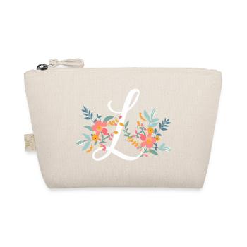 L Typographie Floral - Bio-Täschchen - Natur - Vorne