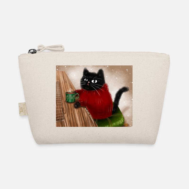 Cat in sweater - Organic Pouch - nature