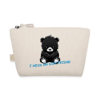 i Miss My Girlfriend sweet Teddy Bear Love you - Organic Pouch - nature - Front