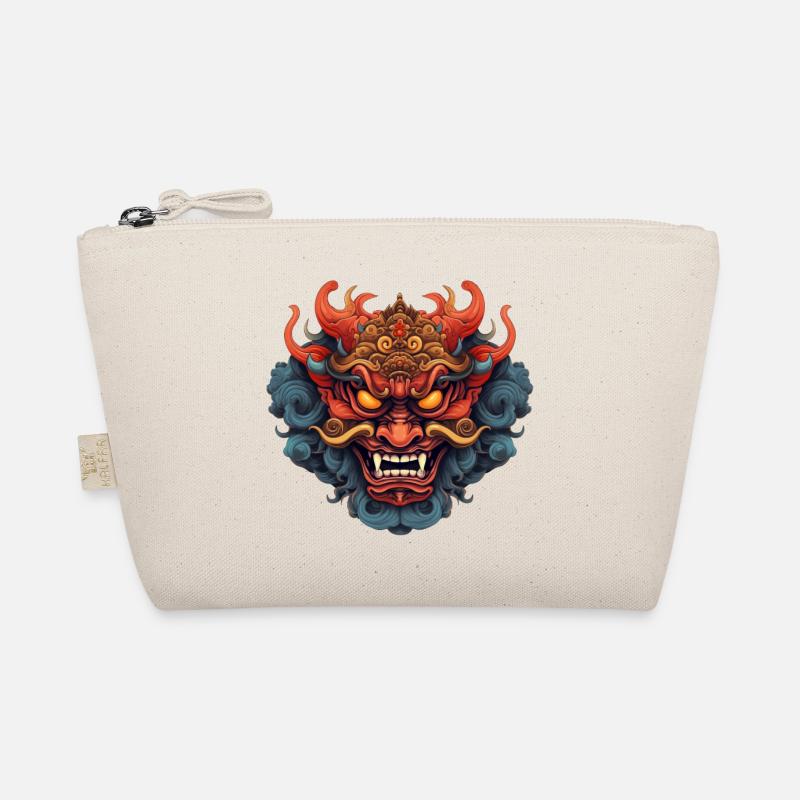 Oni mask - Organic Pouch - nature