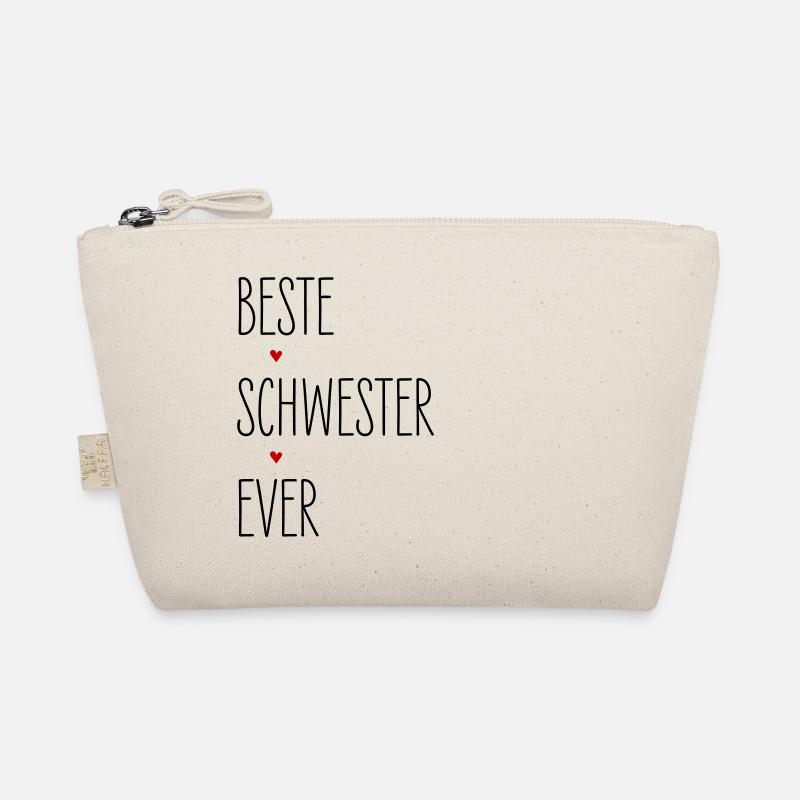 Beste Schwester Ever, Herz, Geburtstag Weihnachten Bio-Täschchen