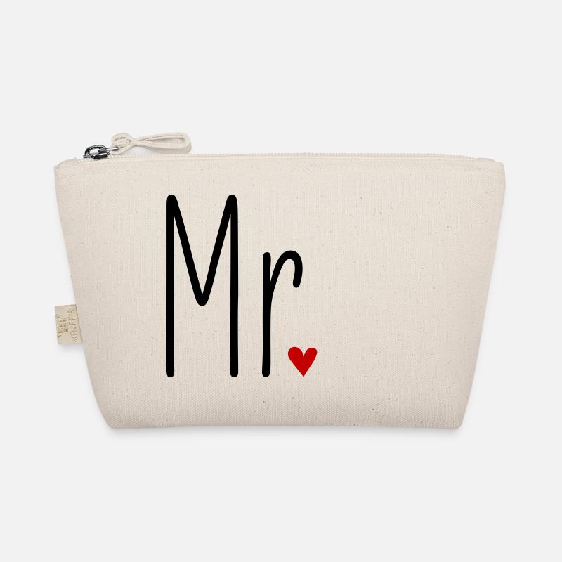 Partnerlook Mr and Mrs Valentinstag Passendes Paar Bio-Täschchen