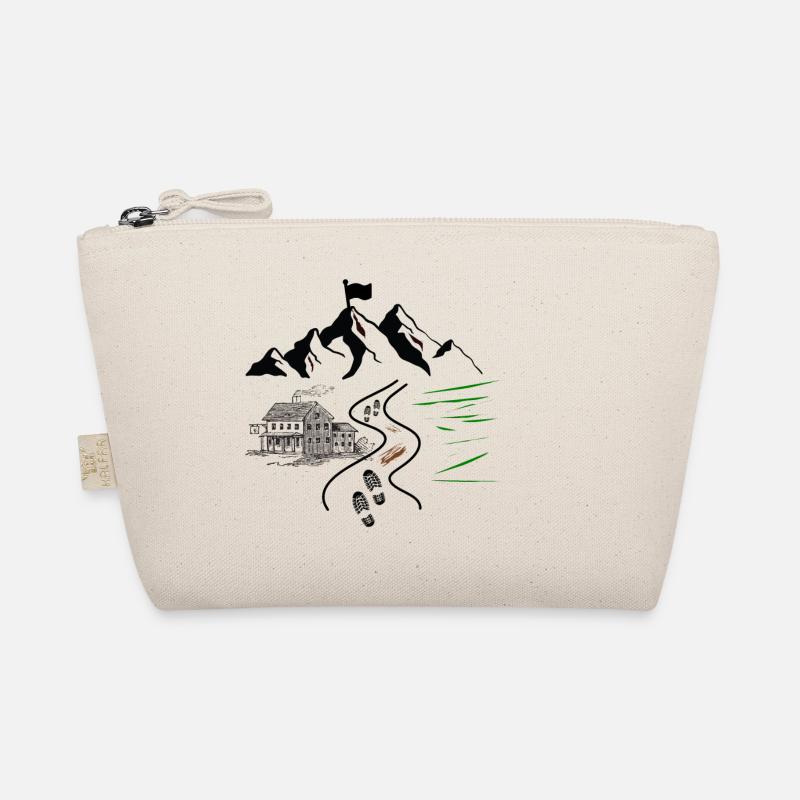 Wandern - Bergdesign mit Wanderweg Bio-Täschchen